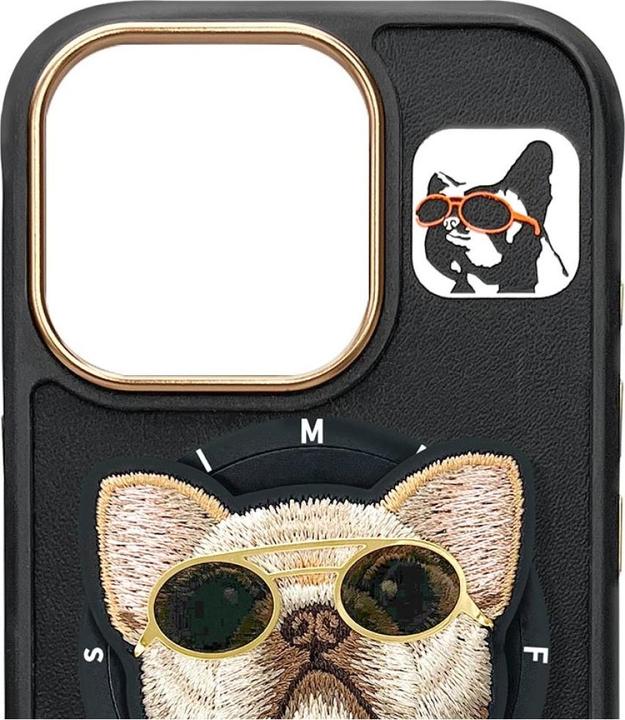 Image du produit Uniq Nimmy Glasses Cool Dog MagSafe case for iPhone 16 Pro Max black (Apple iPhone 16 Pro Max)