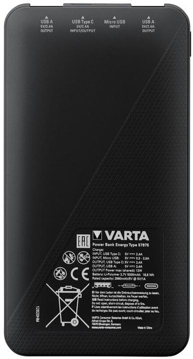 Actual product image Varta Energy 5000 (5000 mAh, 12 W, 18.50 Wh)