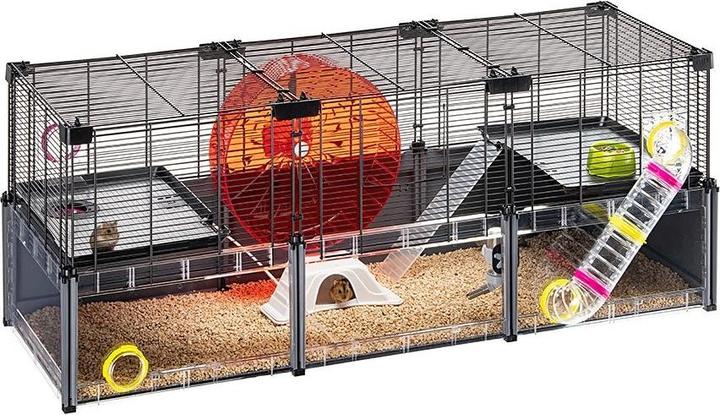 Actual product image Ferplast Multipla Hamster Large grey, 107.5x37.5x h 42cm (1 pc)
