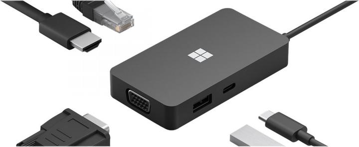 Productafbeelding Microsoft Surface USB-C Travel Hub voor zakelijk gebruik (Scandinavische landen) (USB-C, 1 Havens)