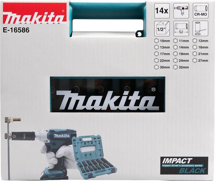 Produktbild Makita B-52308 (32 mm, 16 mm, 15 mm, 27 mm, 11 mm, 18 mm, 23 mm, 12 mm, 24 mm, 29 mm, 20 mm, 31 mm, 14 mm, 25 mm, 30 mm, 26 mm, 21 mm, 28 mm, 17 mm, 13 mm, 10  mm, 22 mm, 19 mm)