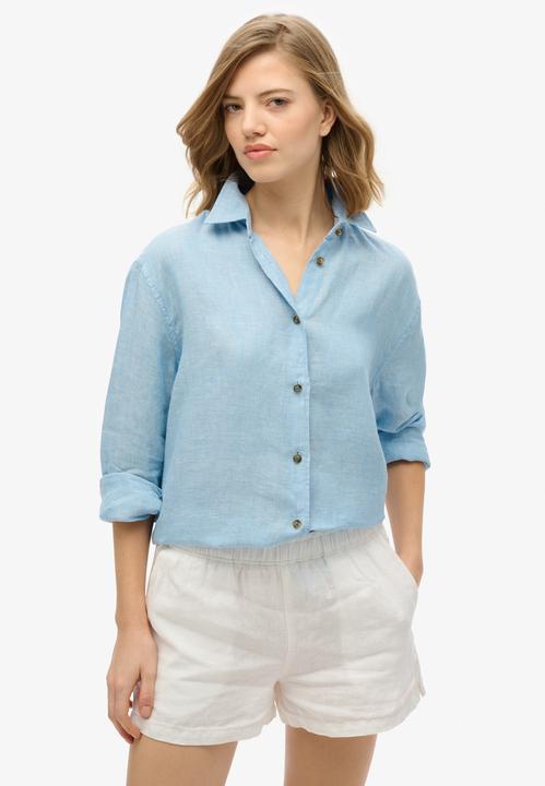 Immagine prodotto Superdry Lässiges Hemd aus Leinen im Boyfriend-Stil (8)