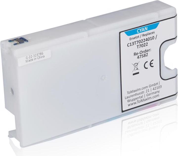 Produktbild Inkadoo Druckerpatronen kompatibel zu Epson C13T70224010 / T7022 XL Tintenpatrone, cyan Cyan (C)