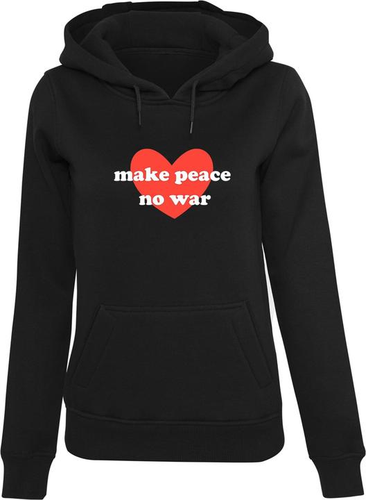 Image du produit Merchcode Ladies Peace - Sweat à capuche Coeur Rouge Noir - 161485 (XL)