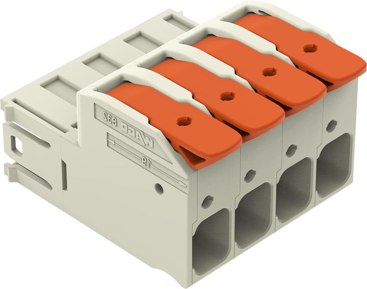 Actual product image Wago 832-1204 1-wire male connector 100% mismating protected, light grey