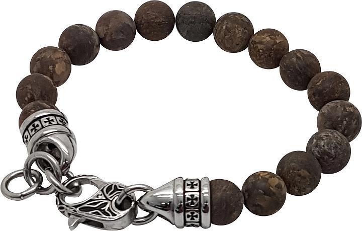 Leyda Armband Herren (21 cm, Edelstahl, Stein)