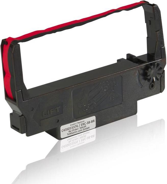 Image du produit Inkadoo Compatible avec Epson C43S015376 / ERC-38-BR Ruban Noir, Rouge, convient à Bull 4419, Epson ER...