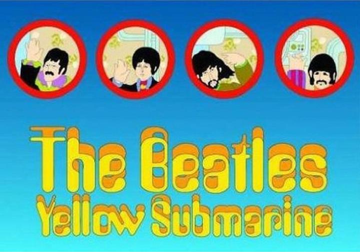 Produktbild The Beatles Gelbe UBootBullauge Postkarte