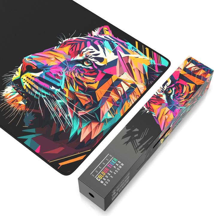 Actual product image Titanwolf Gaming Mouse Pad, 900 x 400mm XXL Speed Gaming Mouse Mat, Mousepad Extra Large Surface, Colour Tiger (XXL)