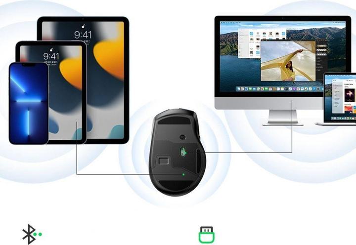 Actual product image Ugreen Wireless mouse 2.4 GHz&BT (black) (Wireless)