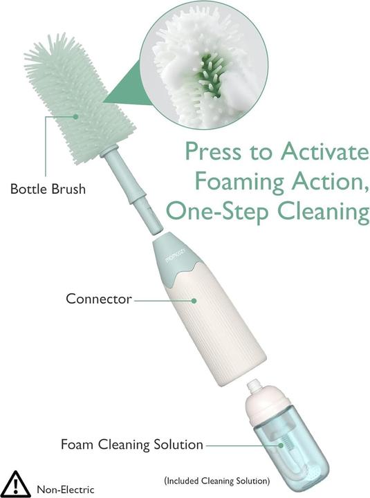 Actual product image Momcozy Flaschenbürsten-Set Push-Press GRN