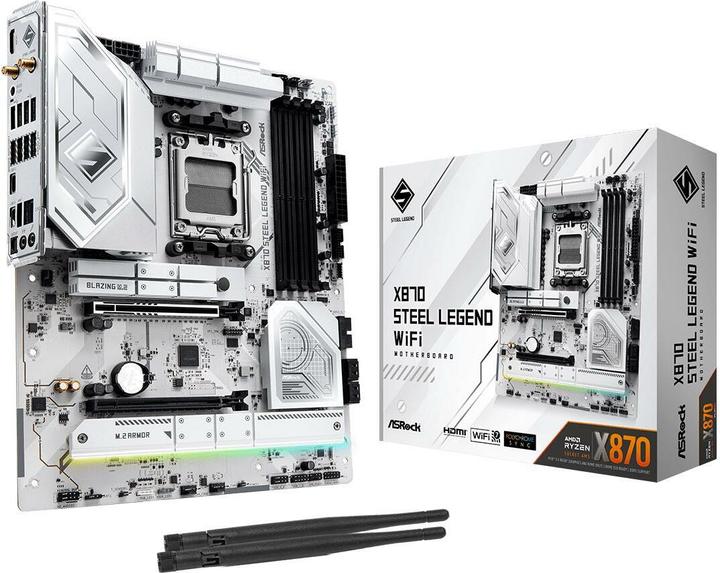 Produktbild AsRock X870 Steel Legend WiFi (AM5, AMD X870, ATX)