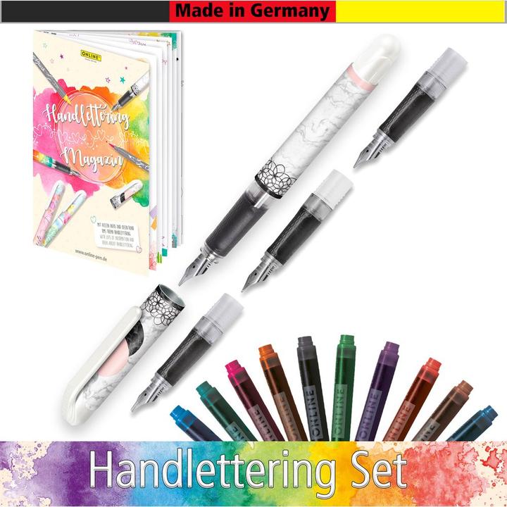 Immagine prodotto Online Set di scrittura a mano in marmo morbido (Multicolore, 1 x)