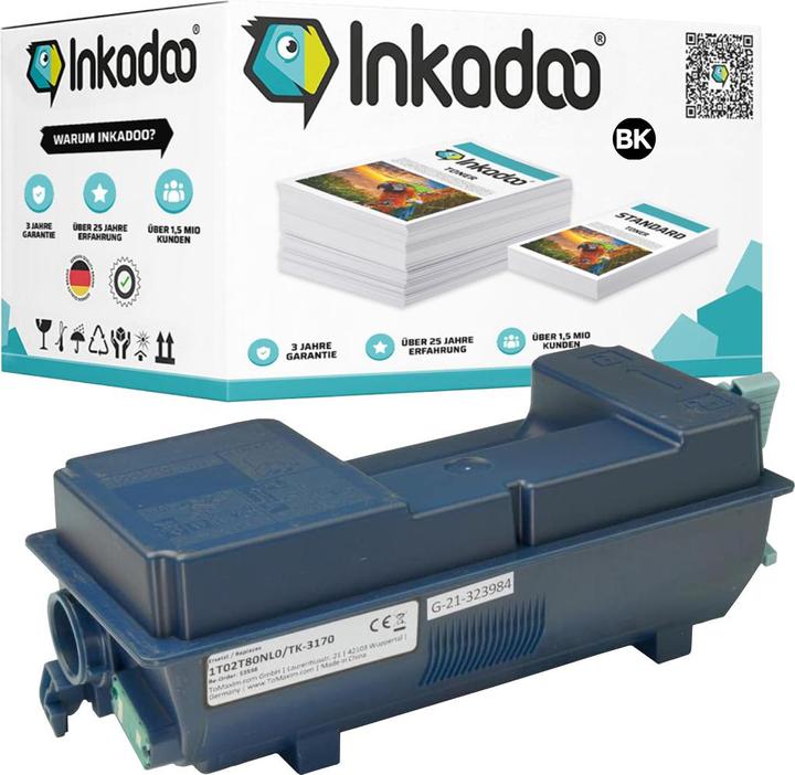 Produktbild Inkadoo Toner kompatibel zu Kyocera 1T02T80NL0 / TK-3170 Toner, schwarz Schwarz (BK)