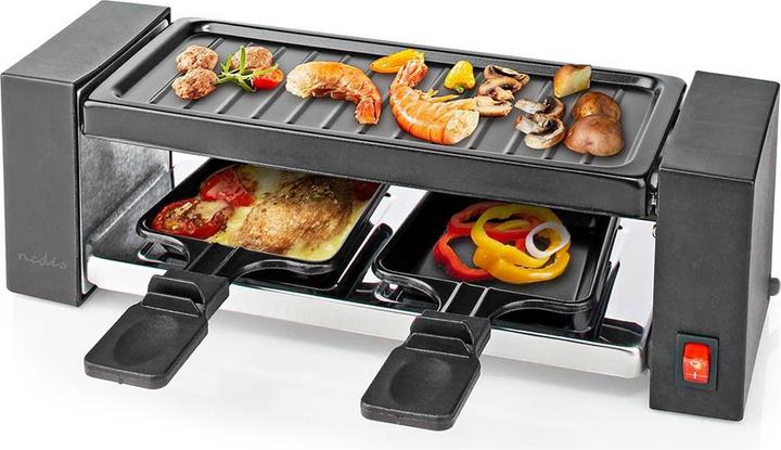 Actual product image Nedis Gourmet/Raclette Grill 2 Persons Spatula Non stick coating Rectangle