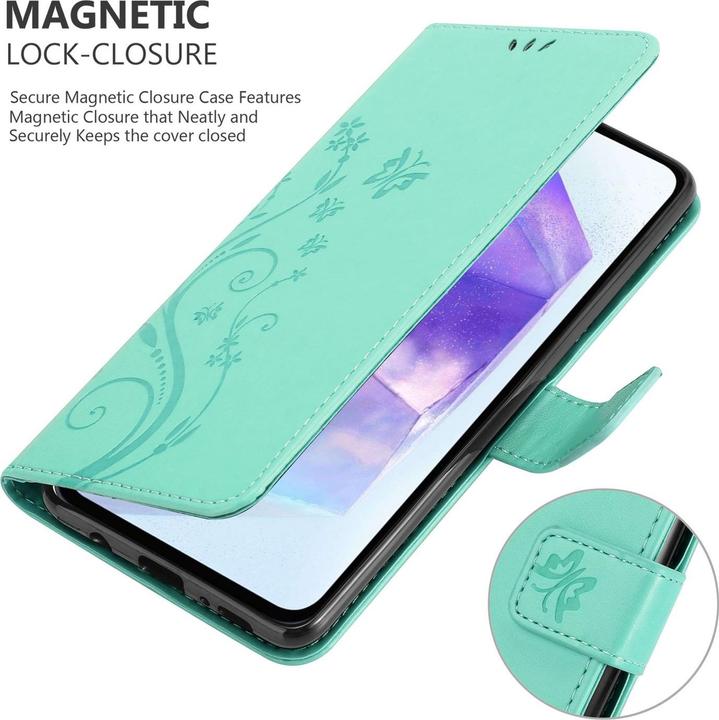 Actual product image Cadorabo Cover for Samsung Galaxy A55 with floral pattern (Samsung Galaxy A55)