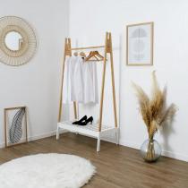 Produktbild Home Deco Factory Kleiderständer Holz weiss 100x46x170cm