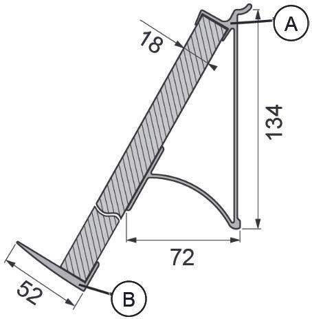 OK-Line Halteprofil zu Buchstütze / Präsentationsregal Wall System (1 Stk.)