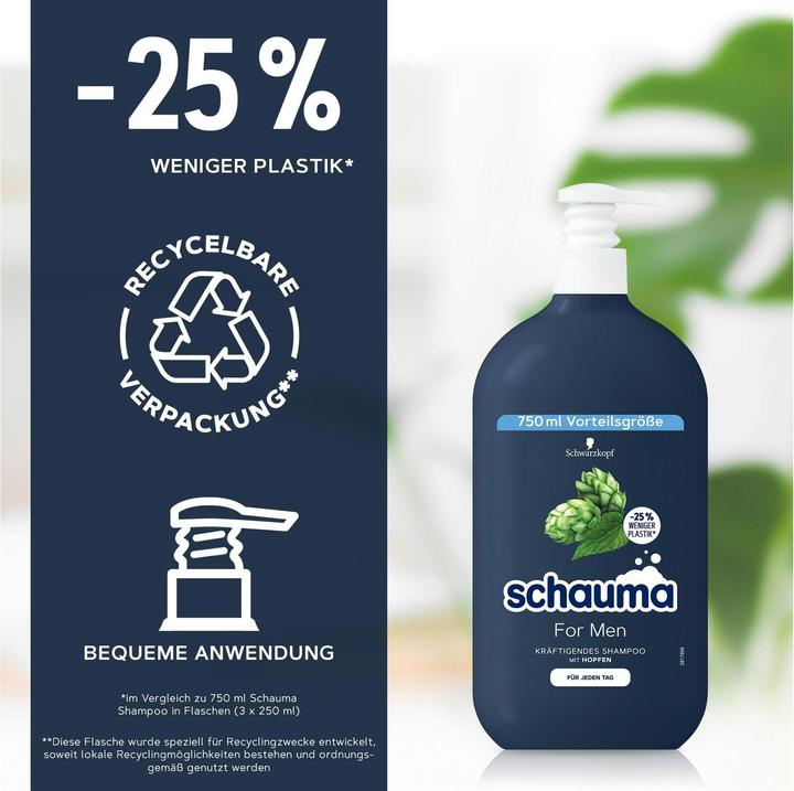 Produktbild Schauma For Men (750 ml, Flüssiges Shampoo)
