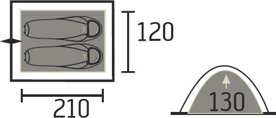 Actual product image Portal Leo (Dome tent, 2.33 kg, 2 persons)