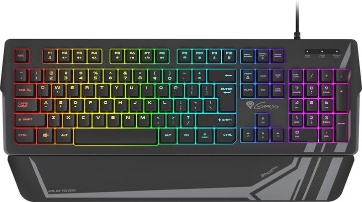 Actual product image Genesis Rhod 350 RGB Keyboard USB QWERTY English (Eng. Int., Cable)