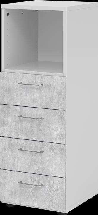 Produktbild MC MySchrank Basic Kombi 4 Schubladen + Regal (40 x 42 x 110 cm)