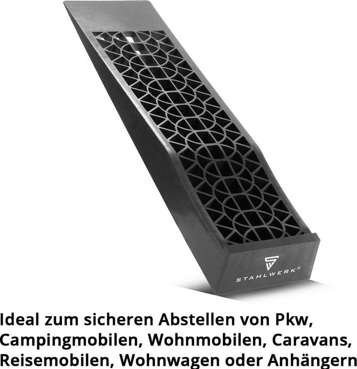 Actual product image Stahlwerk Step wedge GT-13 ST set of 2 with 3t load capacity Drive-on wedge Levelling wedge