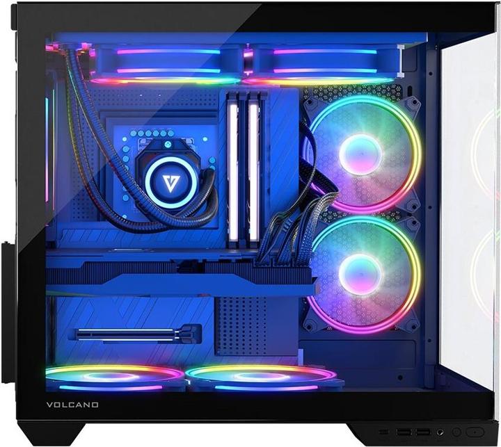 Actual product image Modecom Obudowa Volcano Panorama Apex ARGB 7F czarna (AT-PANORAMA-7F-ARGB-10-000000-0002) (ITX, ATX, mATX)