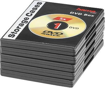 Hama DVD Lege Hoesjes, 5-Pack, Jewel Case Zwart
