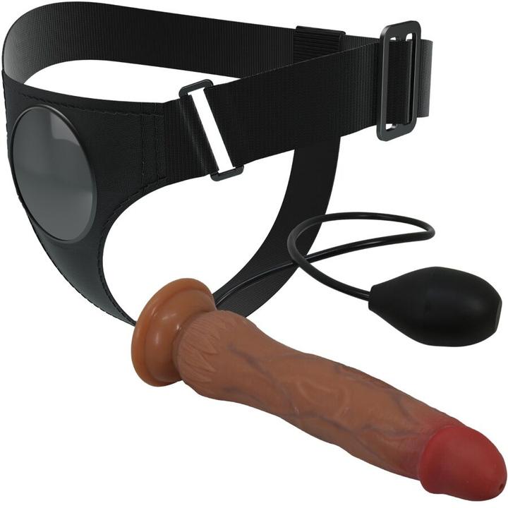 Actual product image Pretty Love - Kyton Universal Harness Slip Mit Squirting Dildo 19 cm Mulato