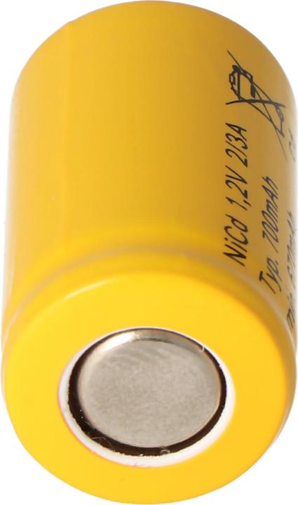 Actual product image AccuCell 2/3 A Cadnica NICD Akku Flattop ohne Lötfahne (2/3 A, 700 mAh)