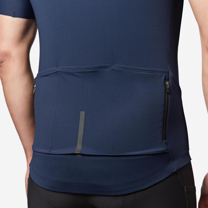 Image du produit Van rysel Maillot vélo route manches courtes été ajusté homme - EDR 2 bleu marinière (M)