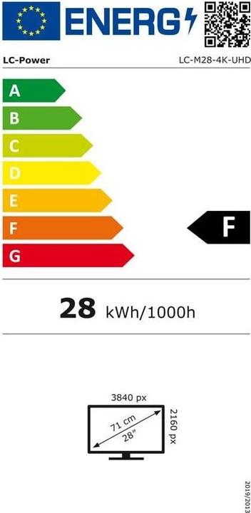 Label énergétique LC-Power LC-M28-4K-UHD (3840 x 2160 pixels, 28")