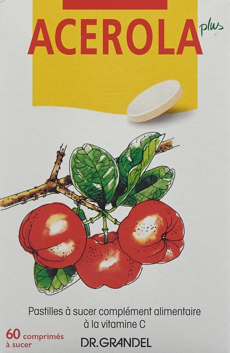 Image du produit Dr Grandel Acérola plus pastille de vitamine C (60 pièce(s), Cachets, 268 g)