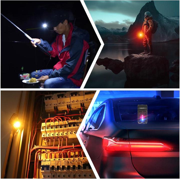 Produktbild Boruit V15 Mini Power Lampe - 80° drehbar - 1200 Lumen -10 Modi - Magnetische Basis (Schwarz)