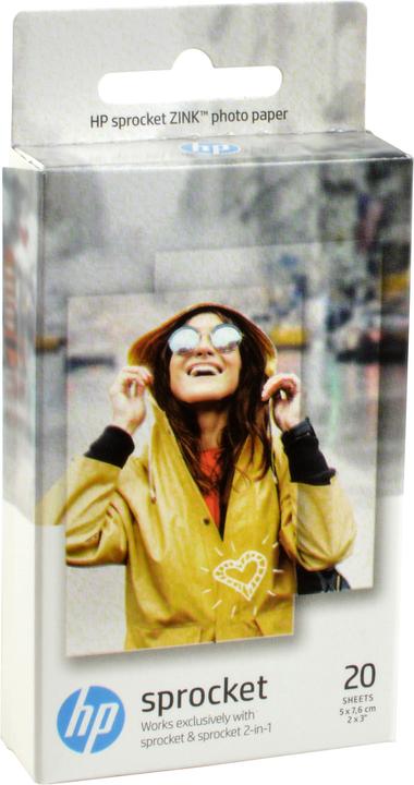 Actual product image HP Sprocket Fotopapier Zink (290 g/m², Photo (5x7.6cm), 20 x)