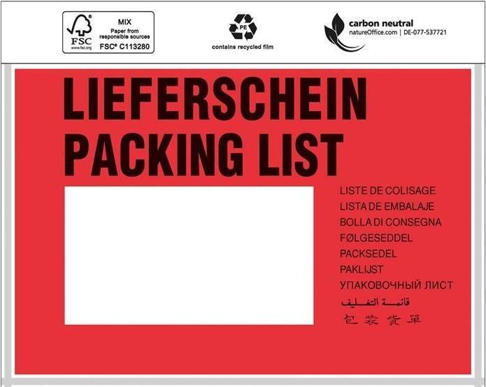 Produktbild Transpak Trans-pak Dokumententaschen mit den Massen 175 x 118 mm C6