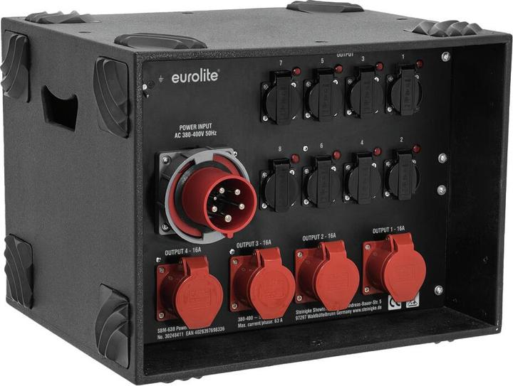 Eurolite SBM-63B Stromverteiler (CEE 16/3, CEE 16/3)