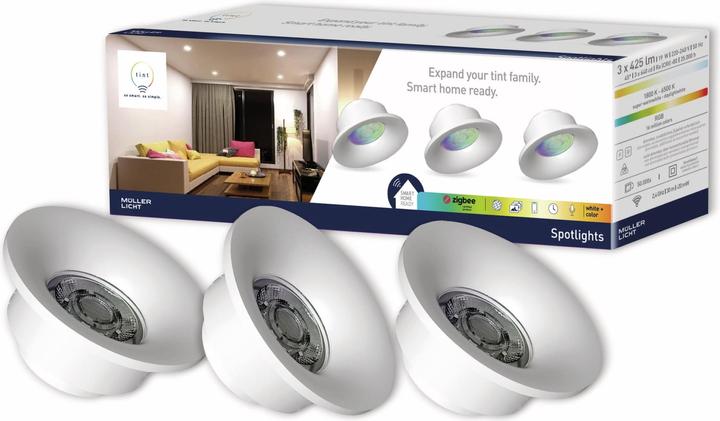 Actual product image Müller Licht tint recessed luminaire tint spotlights 3er RGB, cool white (425 lm)