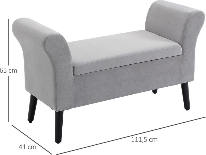 Immagine prodotto Homcom Panca con spazio di archiviazione (111.50 cm)