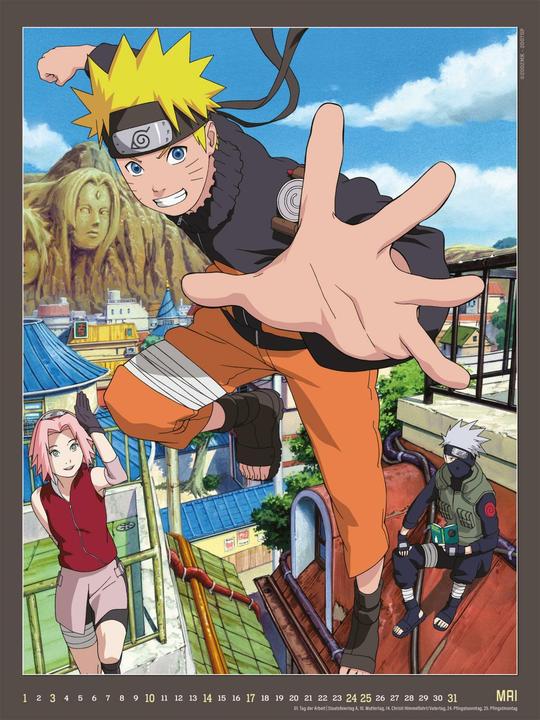 Produktbild Naruto Shippuden Posterkalender 2026 (30 x 40 cm, Harter Einband, Deutsch)