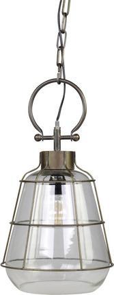 Chic Antique Factory Lamp, Glass and Metal, 22cm (E27)