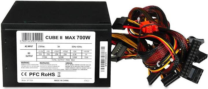 Actual product image iBox CUBE II 700W (ZIC2700W12CMFA) power supply (700 W)