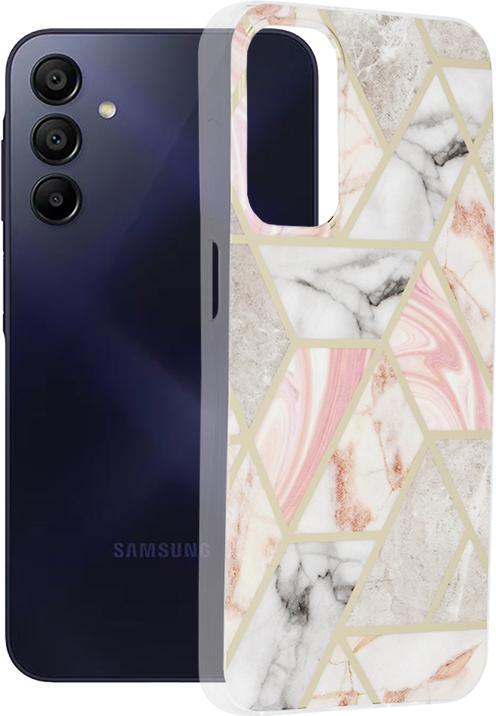 Actual product image Techsuit - Marble Series - Samsung Galaxy A15 4G / A15 5G - Pink Hex (Samsung Galaxy A15 5G, Samsung Galaxy A15)