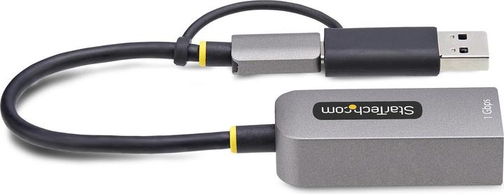 Immagine prodotto StarTech .com C21GA-USB-ETHERNET, Cablato, USB Type-A/USB Type-C, Ethernet, 5000 Mbit/s, Grigio (USB, USB-C, RJ45 (1x))