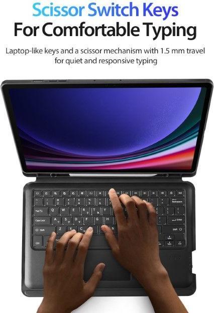 Actual product image Dux Ducis DK Series Keyboard Case (US, Galaxy Tab S9 FE+, Galaxy Tab S9+, Galaxy Tab S10+)