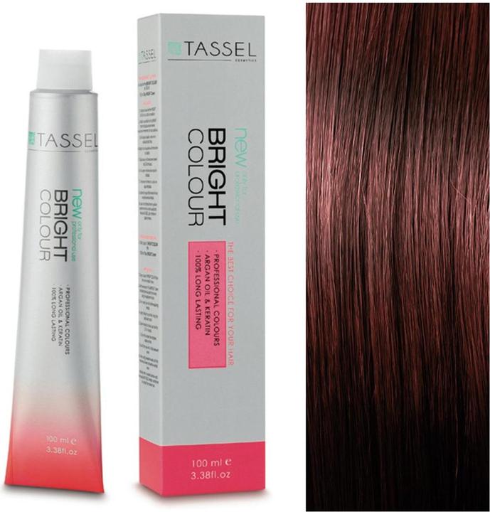 Caso Eurostil Bright Colour Tinte Nº56 Light Chestnut Red (5.6 Hellbraun Rot – Tinte mit Argan und Keratin 100 ml)