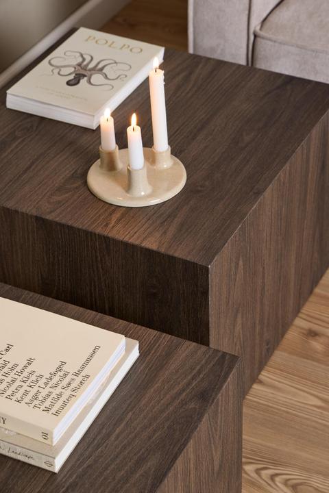 Produktbild AC Design Dice Couchtisch Travertin, raues Papier (58 x 58 x 40 cm)