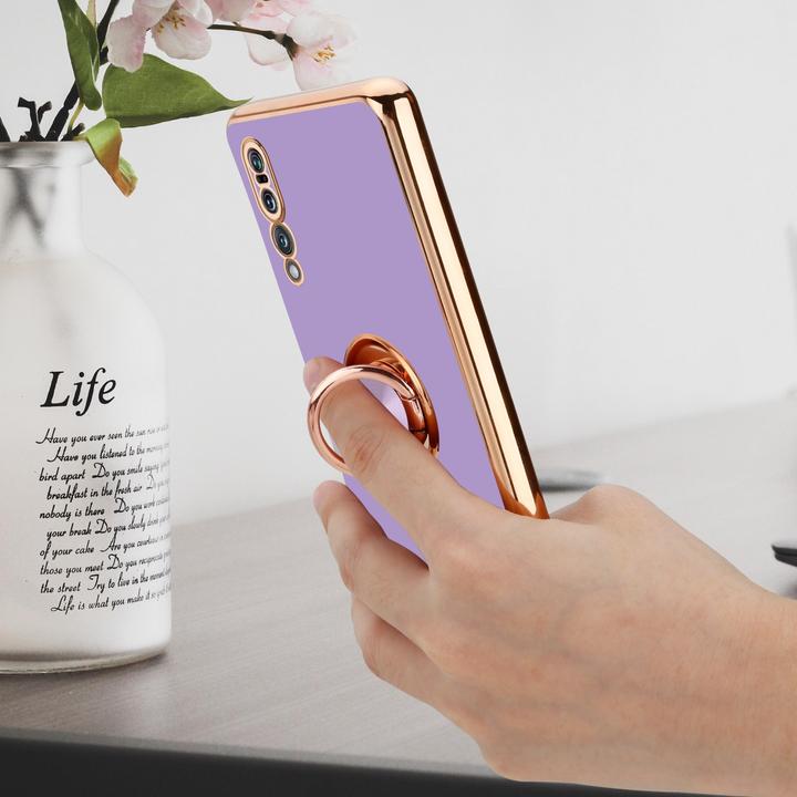 Immagine prodotto Cadorabo Custodia per Huawei P20 PRO / P20 PLUS in TPU con protezione della fotocamera e anello stile LM089 (Huawei P20 Pro, Huawei P20 Plus)