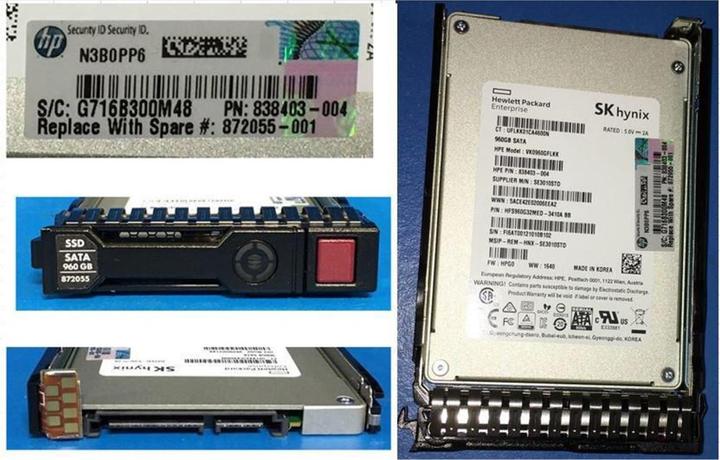 Actual product image HPE SSD 960GB 6G SFF SATA RI-1 SC (960 GB, 2.5")